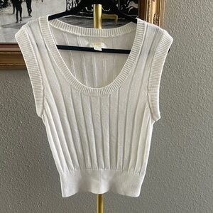 Anthropologie Maeve Cream Knit Top